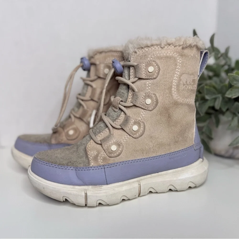 Sorel Youth Explorer Lace-Up Waterproof Cold-Weather Boots Size 1 Outdoor Snow